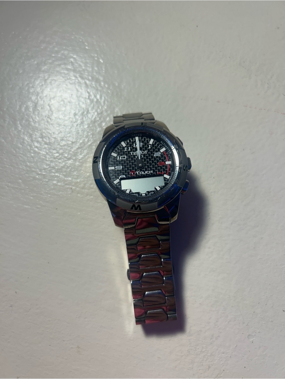 Tissot Stainless Steel Watch with Black Dial